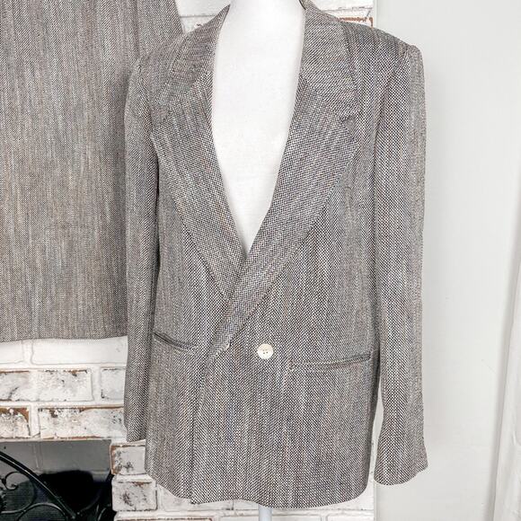Vintage 70s 80s Royce Ltd New York Tweed Skirt and Double-Breasted Blazer Set 12 - Picture 2 of 16